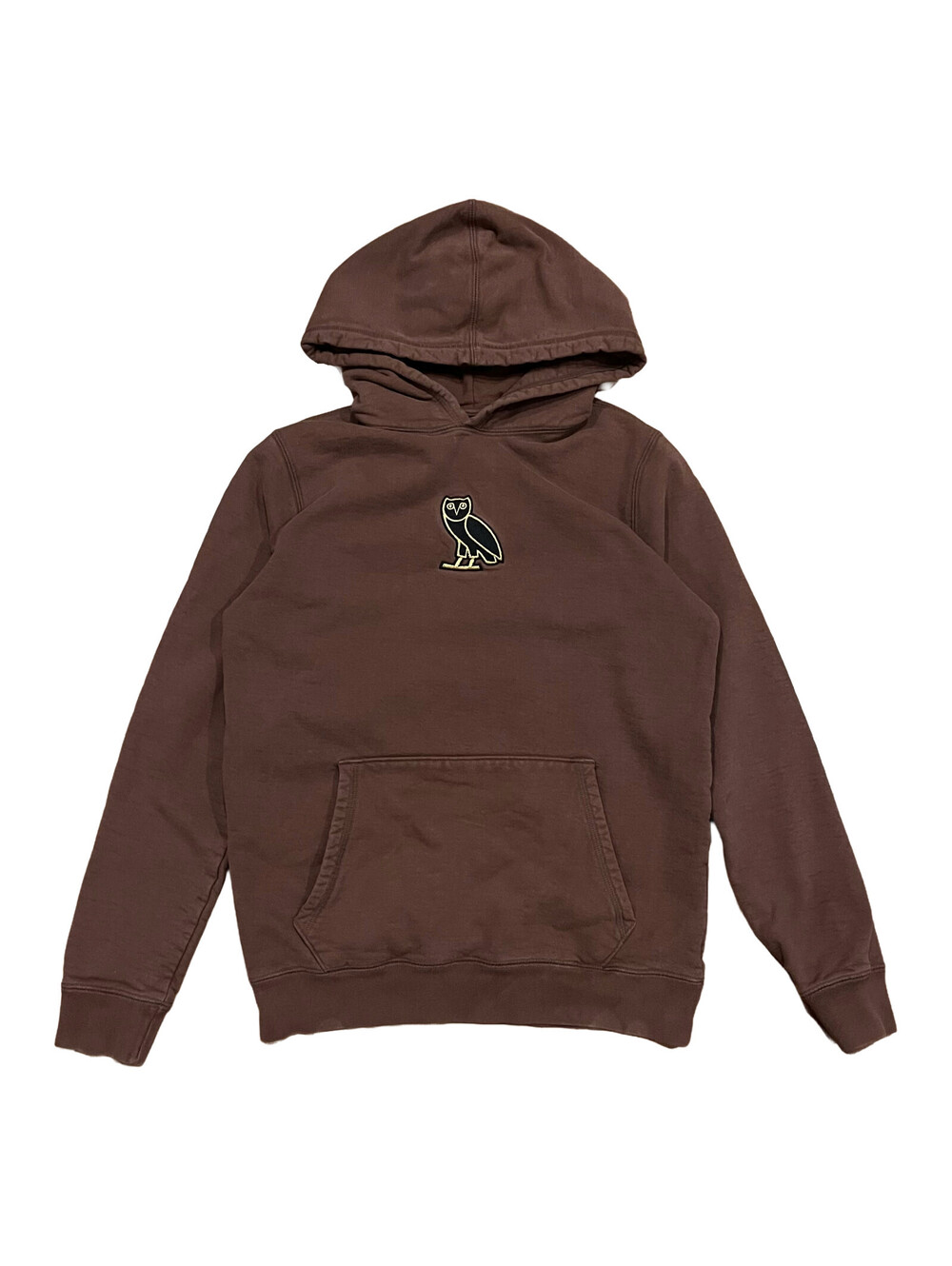 OVO Hoodie Mens Small Brown Octobers Very Own Pullover Fleece Drake Owl Outdoors